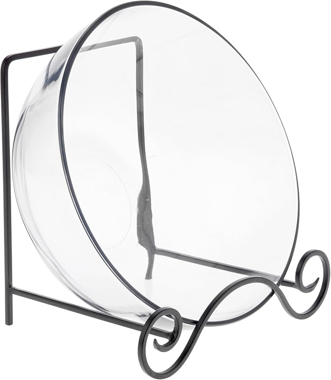Bard's Wrought Iron Bowl or Deep Platter Stand, 9.375" H x 10.25" W x 7.625" D (For 12" - 16" Bowls or Deep Platters)