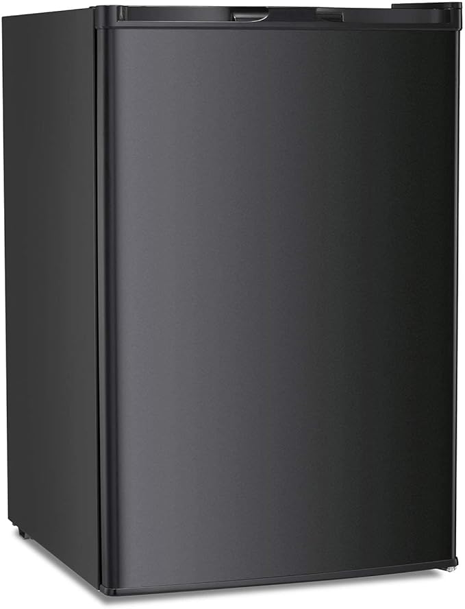 Antarctic Star 3.0 Cu.Ft Upright Freezer, Compact Stainless Steel Freezer with Reversible Door & 7-Temp Control, Removable Shelves, Ideal for Dorm, Home, Office, Black