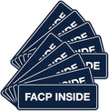 Signs ByLITA Standard FACP Inside Sign | Fire Safety Signage (Navy Blue/White) - Medium 10 Pack