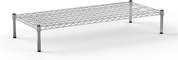 24''W x 48''L x 8''H Chrome Plated Wire Dunnage Rack | Off The Floor Storage