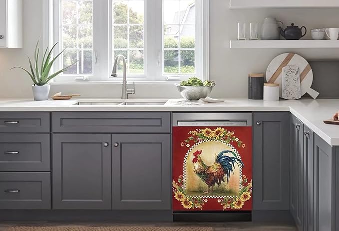 Farm Rooster Decorative Magnet Dishwasher Covers for Front Door