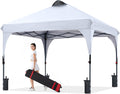 COOSHADE Pop Up Canopy Tent, 10x10 Easy Setup Instant Canopy Sun Shelter Beach Tent, Portable Sports, White