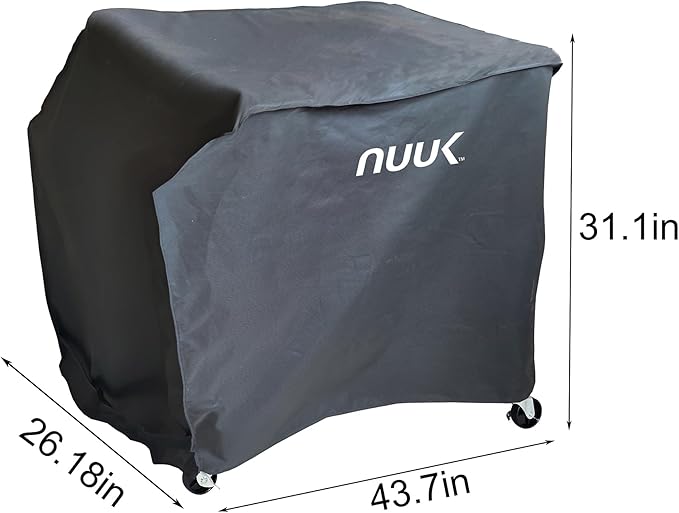 NUUK Outdoor Grill Cart Cover 24" x 30", Waterproof Pizza Oven Table Cover, UV Resistant BBQ Prep Work Table Protection for Kitchen Island Prep Station