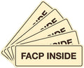 Signs ByLITA Standard FACP Inside Sign | Fire Safety Signage (Ivory/Dark Brown) - Large 5 Pack