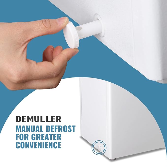 Chest Freezer Small Deep Freeezer with 2 Removable Baskets, Compact Freezer with Digital Control Panel accurate to 1 ℉, Mini Freezer for Homes Garages Basements White