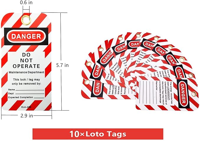 Lockout Tagout Locks, Safety Padlocks, Loto Locks Keyed Differently Lock Out Tag Out Device Plastic with Lockout TagOut Tags