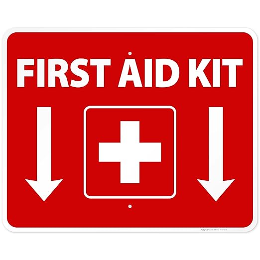 First Aid Kit Sign, (SI-1040) 24x30 Inches, Rust Free .063 Aluminum, Fade Resistant, Made in USA