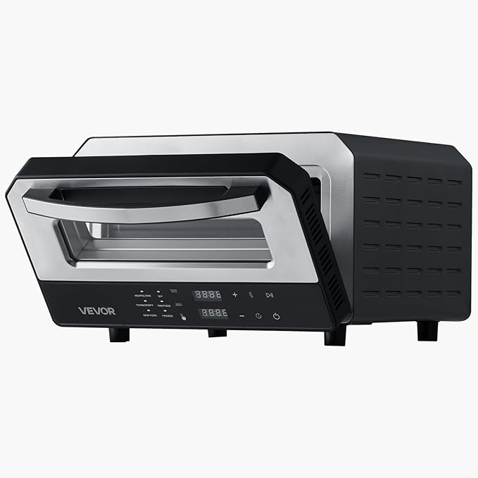 VEVOR Electric Pizza Oven, Smart Pizzas Maker Indoor with 5 Preset, 12-Inch Countertop Pizza Cooker w/Touch Srceen, 750℉ Max Temp, 2-Min Rapid Baking Oven Thin & Crispy, Neapolitan, Frozen, New York