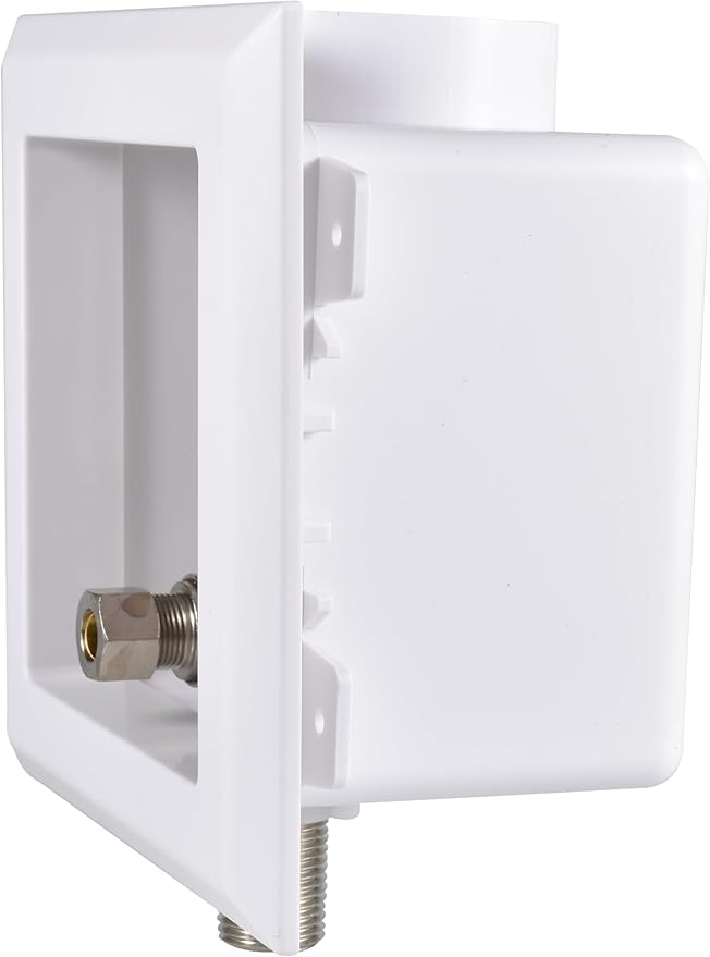 EFIELD Sweat Pre-assembled Dishwasher Outlet Box, 1/2-Inch MIP Inlet with Installed 1/4-Turn Stop Angle Valve With Stainless Steel Water Hammer Arrestor,(DW013)
