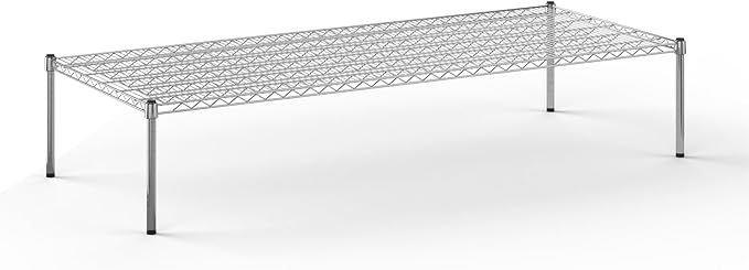 30''W x 72''L x 14''H Chrome Plated Wire Dunnage Rack | Off The Floor Storage