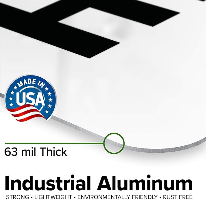 Custom Think Sign, OSHA Sign, 24x30 Inches, Rust Free .063 Aluminum, Fade Resistant, Made in USA by My Sign Center