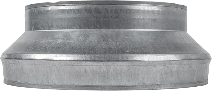 12" to 10" Inch Duct Pipe Adapter - Galvanized Steel HVAC Ducting Reducer for Ventilation - PVC Pipe, Hose Coupler - Heavy Duty Exhaust, Air Conditioner Fittings - Vent Flange Connector