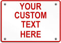 Aluminum Weatherproof Metal Sign Multiple Sizes Custom Personalized Text Here White Red Danger Horizontal Street Signs 24x18Inches