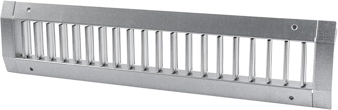17" x 3" Grille for Round Spiral Duct - Galvanized Steel Register Vent Cover for HVAC Ducting System - 1 Way Adjustable Louver Blades - Air Duct Ventilation Grill Conditioner/Air Exhaust