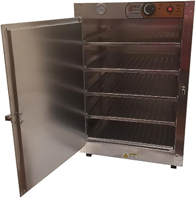 HeatMax 191929 Food Warmer Hot Box, Concession Warmer, Pizza Warmer, Great for Fund Raising, Shelves are 15.75"W x 18.5"D, NOT FOR PROOFING -- MADE IN USA with service and support, FOR HALF SIZE PANS