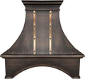 Handmade Copper Range Hood, Custom Kitchen Hood with High Airflow Built-in Range Hood, Antique Copper Stove Vent Hood for Kitchen, 48"W x 42"H Wall Mount, HCW22PC-484222ACBH