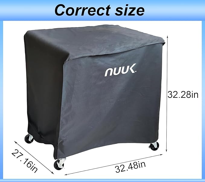NUUK Outdoor Grill Cart Cover 24" x 30", Waterproof Pizza Oven Table Cover, UV Resistant BBQ Prep Work Table Protection for Kitchen Island Prep Station
