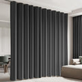 Room Divider Blackout Curtain Track Curtains Wall Dividers Panels Screen for Living Rooms Bedroom Office Privacy Partition Separation, W100 × L96 Inch,1 Panel, Black