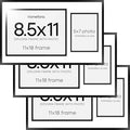 Homeforia 11x18 Black Diploma Frame with Photo, High End Metal 11 x 18 Certificate Frame with Mat for 8.5x11 Diploma and 5x7 Picture, 11by18 Award Graduation Frames, Tempered Glass, Wall Kit, Set of 3