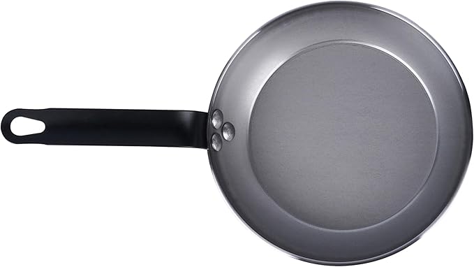 Restaurantware Fry Pan 1 Pack of 7.8 Inches Carbon Steel Non-Stick Searing Pan With Ergonomic Handle Silver For Sauteing and Omelets