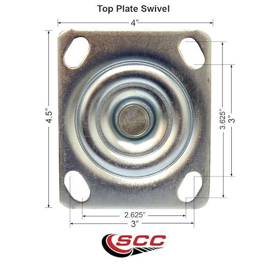 Service Caster Brand Replacement Caster for Uline Caster H-7362SWB - Swivel Top Plate Caster with 5 Inch Polyurethane Wheel and Top Lock Brake - Fits Platform, U-Boat and Panel Trucks H-6237