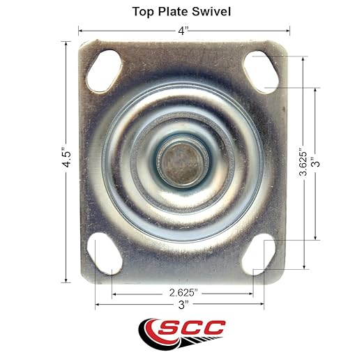 Service Caster Brand Replacement Caster for Uline Caster H-6612SWB - Swivel Top Plate Caster with 4 Inch Polyurethane Wheel and Top Lock Brake - Fits Platform, U-Boat and Panel Trucks H-4168