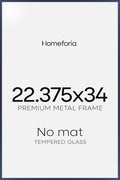Homeforia 22.375x34 Navy Blue Puzzle Frame, High End Metal 22.375 x 34 Picture Frames without Mat, 34x22.375 Poster Frames for Wall, 22.375 by 34 Puzzle Photo Frame, Tempered Glass, Wall Kit, Set of 1
