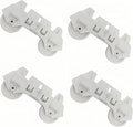 Lower Dishrack Wheel Replacement Kit (4-Pack) - WPW10082868 W10082868 Compatible with Whirlpool Maytag KitchenAid Dishwashers | Easy Snap-On Installation, Smooth Quiet Rolling