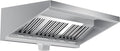 5FT Commercial Kitchen Exhaust Hood Food Truck Vent Hood Durable Stainless Steel Concession Trailer Hood with 3 Removable Hood Filters (No Motor), NSF Listed
