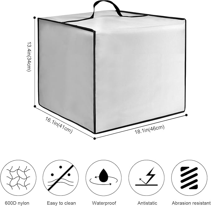 French Door Toaster Dust Cover for Ninja Air Fryer Convection Pizza Oven FO101,Heavy Duty Heat resistant Waterproof Covers Case for Midea Toaster Oven Smokeless Grill Combo (Silver)