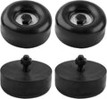 2.5" Trailer Ramp Door Bumper, Round Rubber Bump Stops with Screw Kit for Cargo Trailer Ramp Doors & Truck Gates, Pressure Washers, Air Compressors, Pumps, and More Equipment - 4 Pack