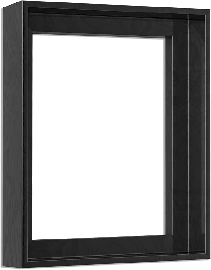 ART Canvas Floater Frame Fits 1”–1.25”Deep Gallery-Wrapped Canvas, Wood-Look Floater Frames for Finished Stretched Canvas Prints, Wall Oil Paintings Artwork for Home Bedroom (Back, 8" x 12")