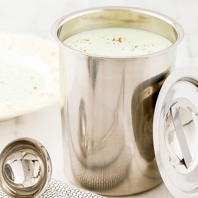 Restaurantware Met Lux 2 Quart Bain Marie 1 Corrosion-Resistant Bain Marie Pot - For Hot And Cold Food Serve Or Store Food Stainless Steel Food Pot Lid Sold Separately