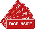 Signs ByLITA Standard FACP Inside Sign | Fire Safety Signage (Red) - Medium 5 Pack