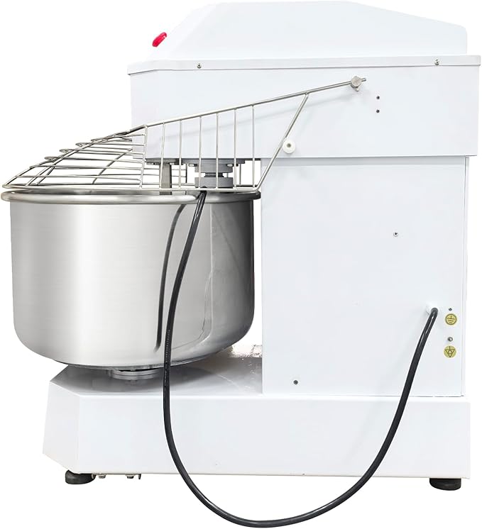 TECHTONGDA Commercial Dough Mixer, Double Action Double Speed Spiral Stand Mixer, 220V 80L Dough Kneading Machine with Timing Function for Restaurant Bakeries Pizzeria, 72LB Max Weight of Flour