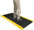 3 FT x 5 FT Anti Fatigue Mat, 15/16 Inch Thick Soft Sponge Ergonomic Mat, Non-Slip Industrial Grade Floor Mat, Easy to Clean, for Kitchen, Garage, Work, Shop, Black with Yellow Border