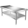 Stainless Steel Equipment Grill Stand Table With Adjustable Storage Undershelf for Hotel, Home, Restaurant Kitchen - 60x30x24"