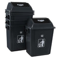 8 Gallon Plastic Small Trash Can with Swing Lid, Office Garbage Can Wastebasket Bin for Recycling, Gray (Pack of 4)