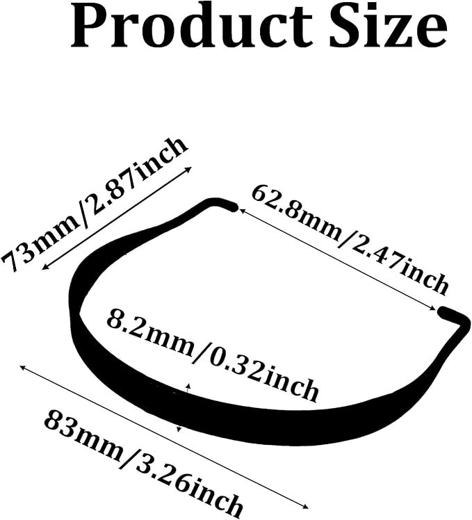 2PCS U-Shape Stainless Steel Teapot Handle, Black Inside Buckle Replacement Handle for Ceramic Pottery Teapot Kettle Accessories