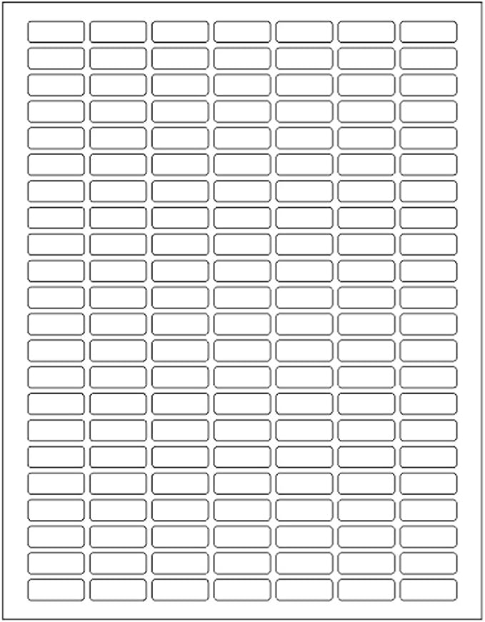 Small Sticky Labels White Rectangular Labels 1" x 0.375 + Bonus Color Labels - White Coding Labels for Printer Produce Excellent Results with Laser Printer-Template Included! 1660 Pack