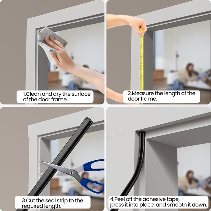 V Shape Thin Foam Weather Stripping Door Frame Seal Strip 33FT Brown, Draft Stopper, Insulation Winter, Weatherstripping, Gap Sealing, Soundproofing, Self-Adhesive Used for Exterior Front Door Side