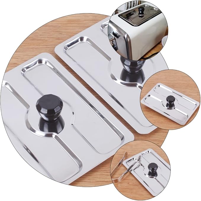 BESPORTBLE Metal Toaster Dust Cover Stainless Steel Electric Bread Maker Upper Cover Toaster Appliance Top Cover for Bread Machine Part Accessories