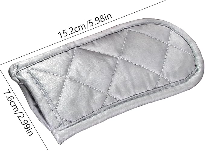 Cast Iron Skillet Handle Covers, Pot Handle Covers Heat Resistant, Heat Resistant Pot Pan Skillet Hot Handle Holder Sleeves Mitt Cover for Kitchen, BBQ and Baking Cookware (4, Silver)