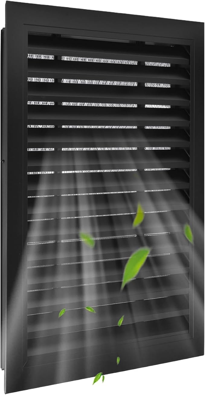 14"x20" Aluminum Gable Vent,Filter Screen for Removable,Never Rust, Heat Dissipation & Condensation Prevention,Ideal for Shed, Attic, Wall, Door & Shipping Container-Vent Opening: 12" x 18"