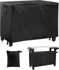 PAMASE Outdoor Dining Grill Cart Cover - 54"L*23"W*35"H, Compatible with Keter Unity XL Portable Cabinet Bar, Heavy Duty Waterproof BBQ Food Prep Table Serving Worktable Metal Movable Station