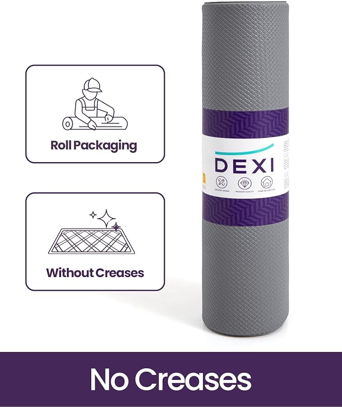 DEXI Kitchen Floor Mats Cushioned Anti Fatigue, 23x59, Large Wide Standing Runner Rug Waterproof, Comfort Memory Foam Padded for Front Sink Laundry, Grey