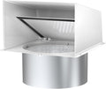 8 Inch Hooded Wall Vent, Dryer Wall Vent Cover Outside with Screen & Damper, Hooded Wall Exhaust Vent Cover, Outdoor Air Vent Cap for Range Hoods/Kitchen/Bathroom/Laundry/Basements/Garages, White