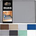 GORILLA GRIP Waterproof Silicone Under Sink Mat with Raised Lip for Kitchen and Bathroom, 28 x 22 in, Cabinet Shelf Liner Stay in Place Mats Dishwasher Safe Drawer Liner, Organizer Tray, Gray