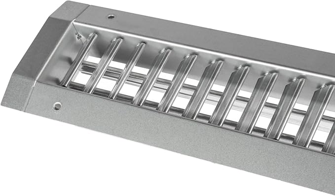 Repa Market 25" x 3" Inch Air Grille for Round Spiral Ducts - Adjustable Double Louvre Blade - Galvanized Ventilation Cover - Side Fit Round Surface Canal Ducting from 7" to 15.75" Inches