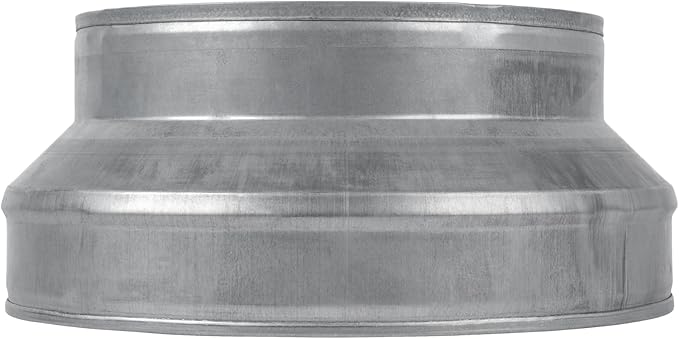 10" to 8" Inch Duct Pipe Adapter - Galvanized Steel HVAC Ducting Reducer for Ventilation - PVC Pipe, Hose Coupler - Heavy Duty Exhaust, Air Conditioner Fittings - Vent Flange Connector